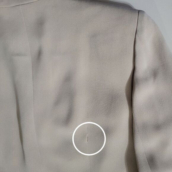 Talbots Women's Creme Silk Fitted Lined Blazer - Picture 14 of 14